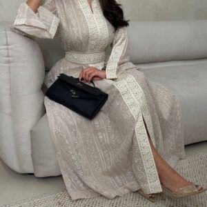 Alternative view of قفطان مغربي يرجي كتابه الطول والكتف والصدر بالملاحظات